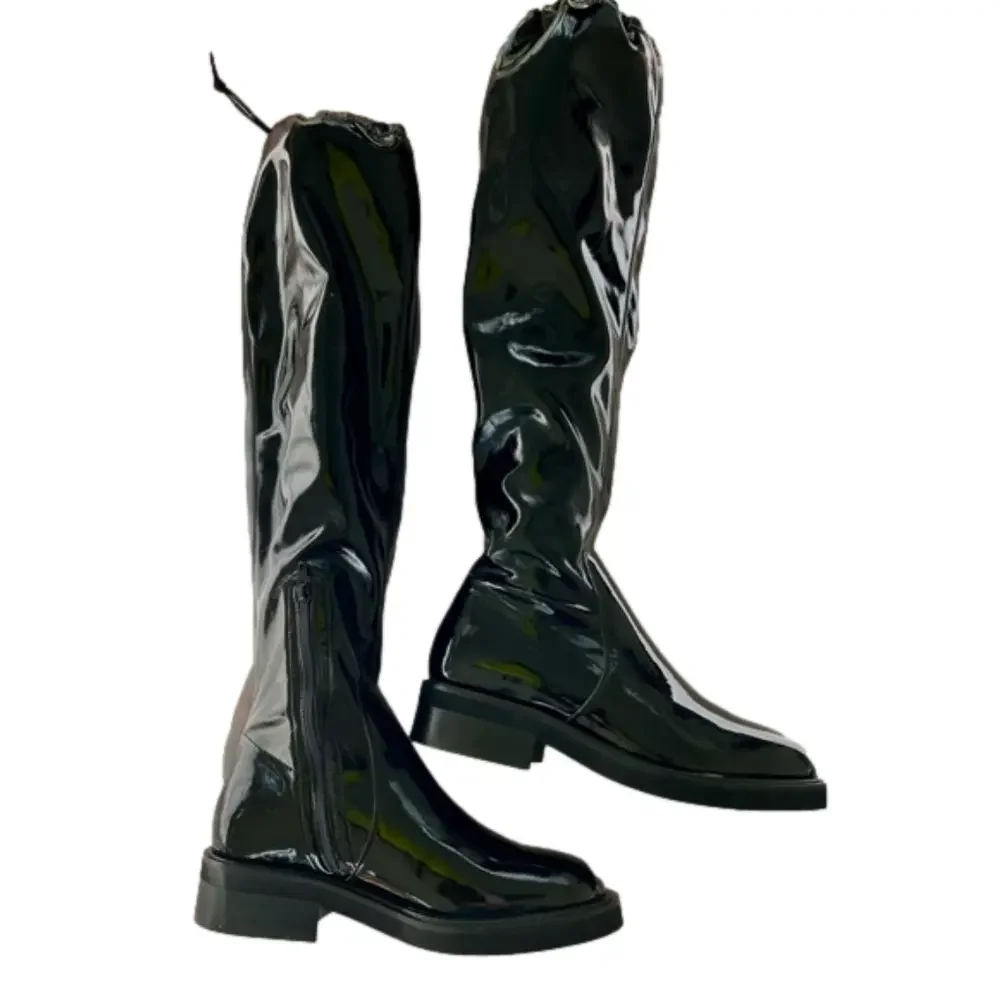 Free People Go Go Gloss Over the Knee Size 40/9 Boots NEW Patent Leather